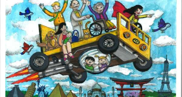 Neuf enfants canadiens remportent le concours national d'art de la voiture de rêve
