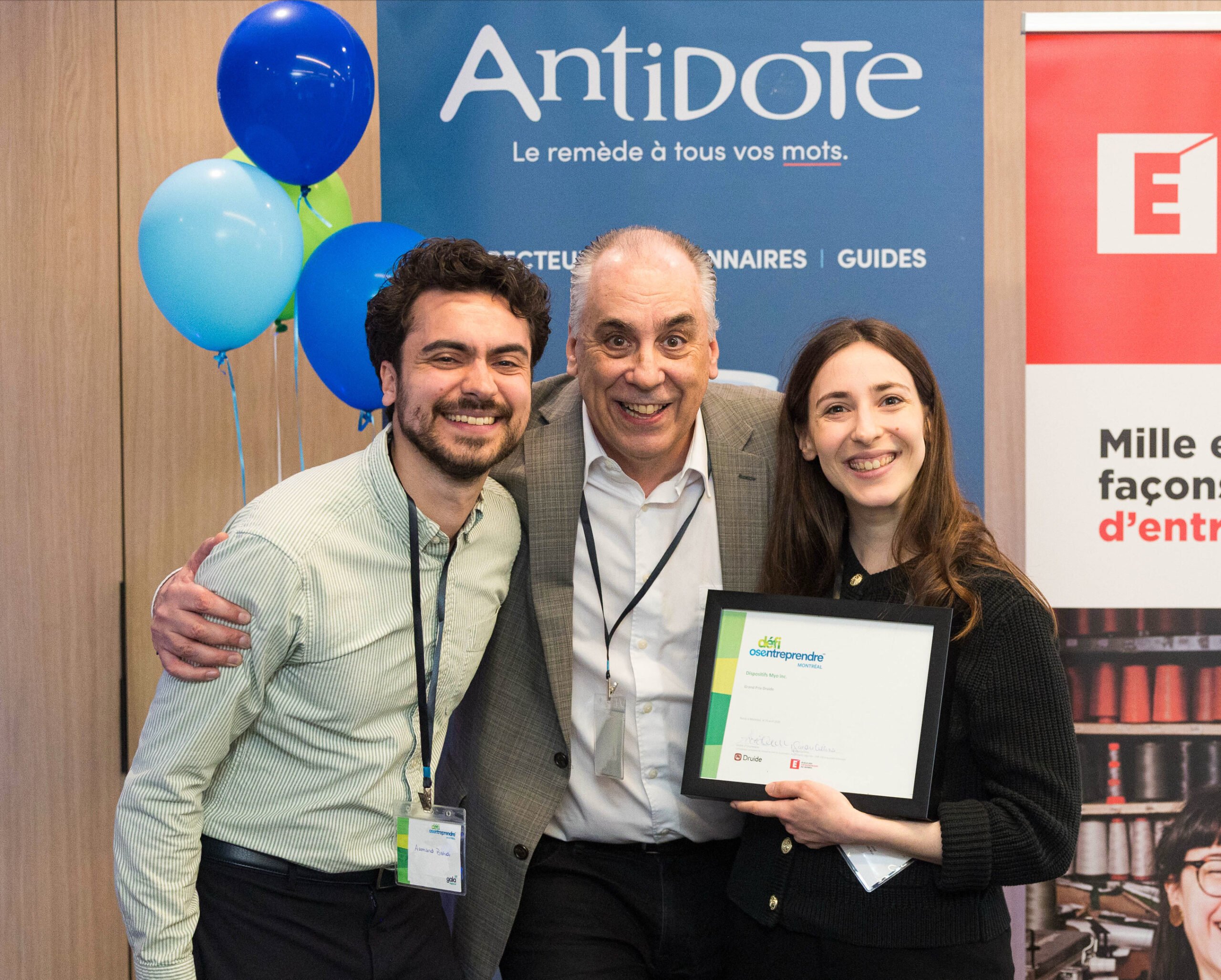 Dispositifs Myo remporte le Grand Prix Druide pour la création d’entreprise