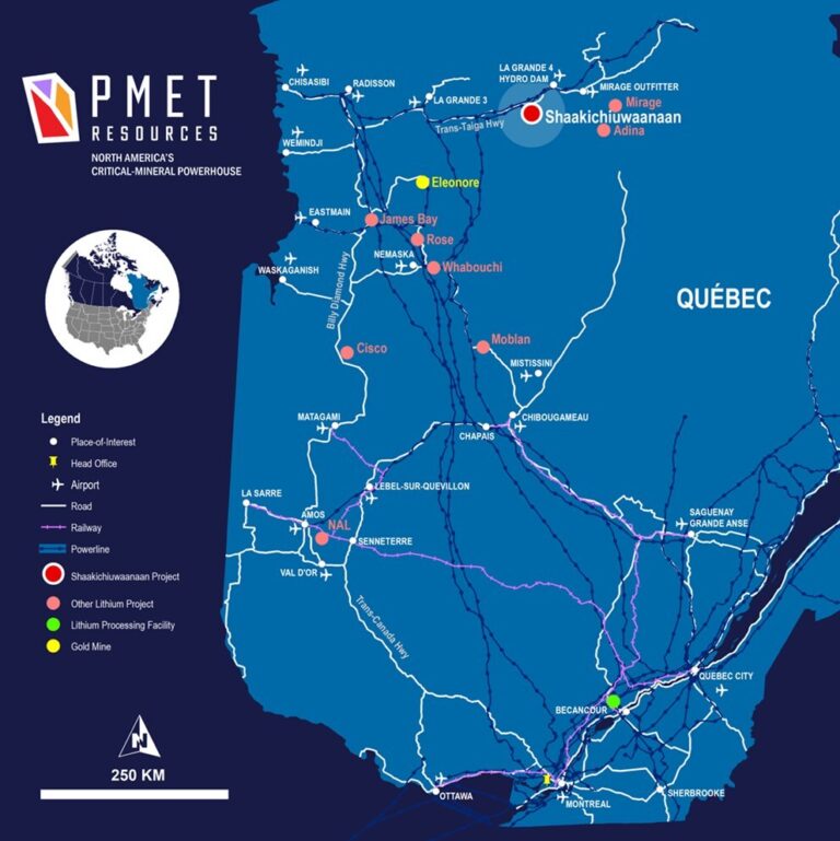 Lithium au Québec : PMET franchit un cap clé pour Shaakichiuwaanaan