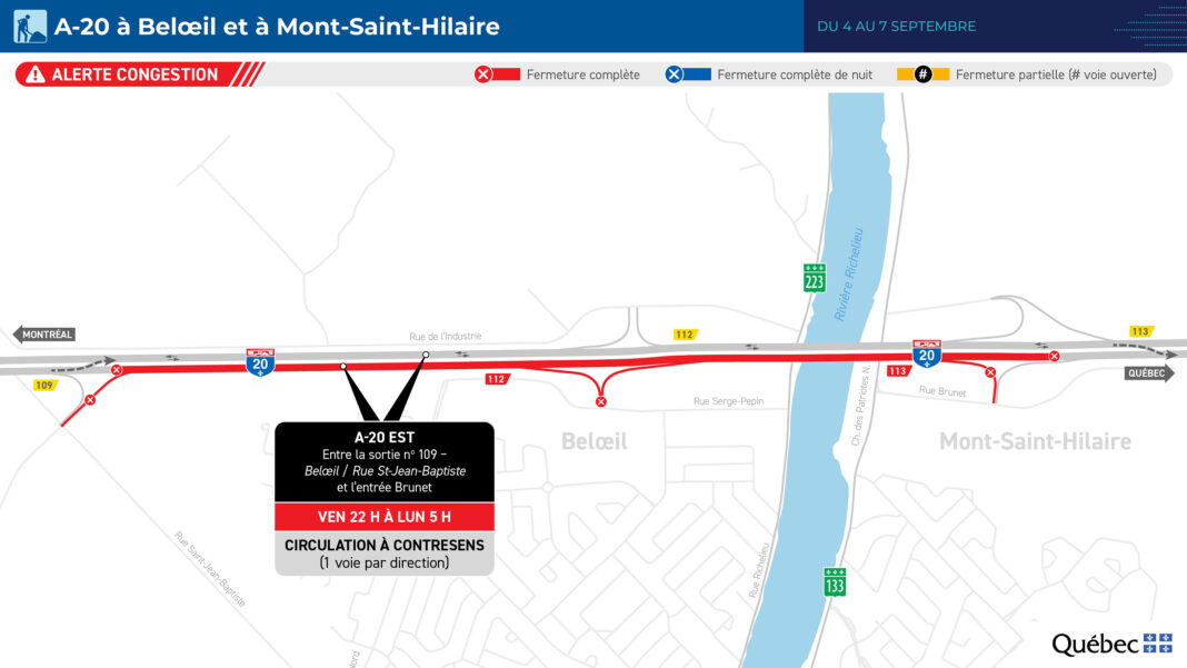 Autoroute 20 : circulation à contresens et fermetures de bretelles ce week-end Autoroute 20 : circulation à contresens et fermetures de bretelles ce week-end