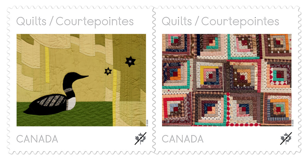 Deux courtepointes racontent l’histoire du Canada sur de nouveaux timbres Deux courtepointes racontent l’histoire du Canada sur de nouveaux timbres