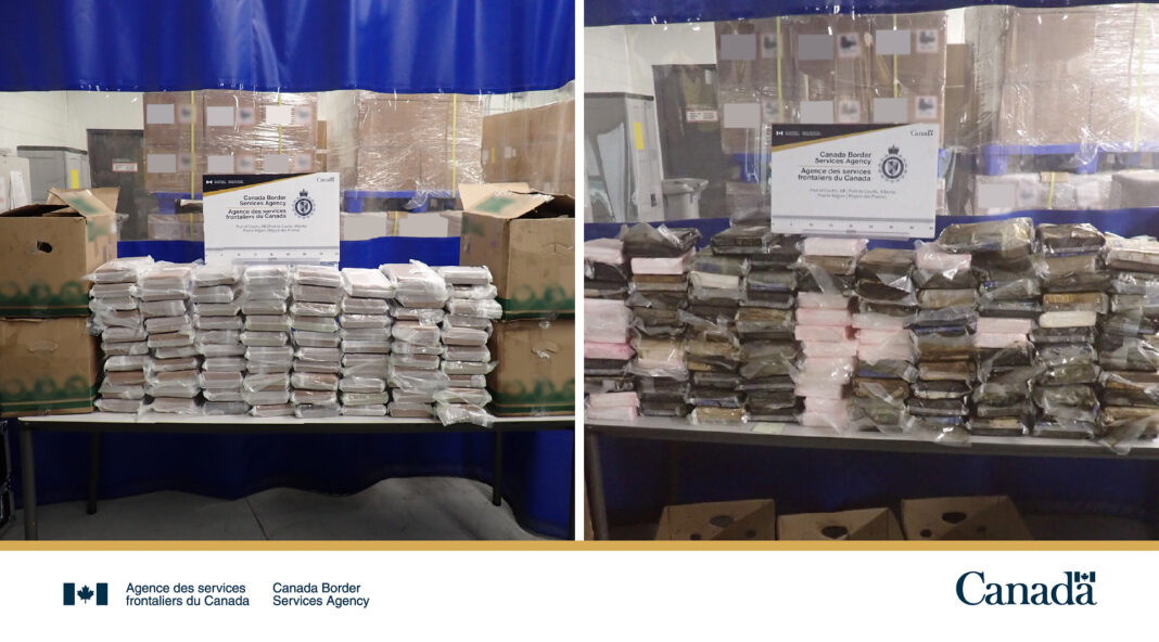 lus de 215 kg de cocaïne saisis dans deux camions venant des États-Unis lus de 215 kg de cocaïne saisis dans deux camions venant des États-Unis