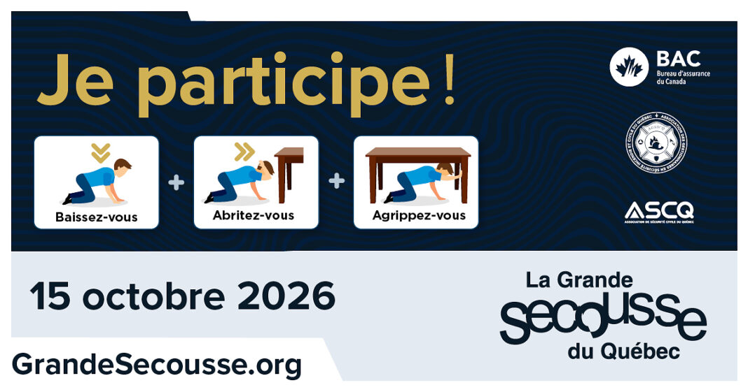 Séismes : le Québec organise un exercice de préparation le 15 octobre Séismes : le Québec organise un exercice de préparation le 15 octobre